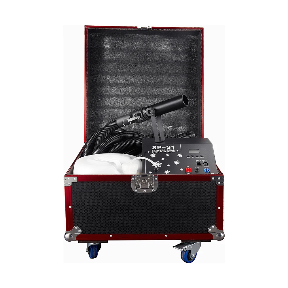 SP 1500 Вт DMX машина для производства снегопрей снегоуборочная вечеринок и свадеб с футляром