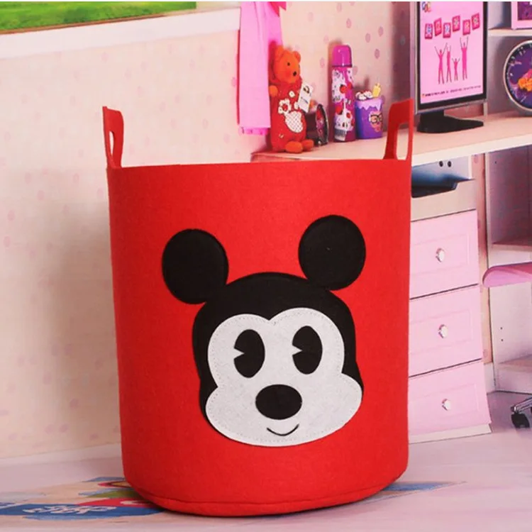 Great Laundry Hampers Felt Laundry Basket for Toys Clothes Organizer Space Laser Print Light Gifts Blue Silk Beer Dark Discount