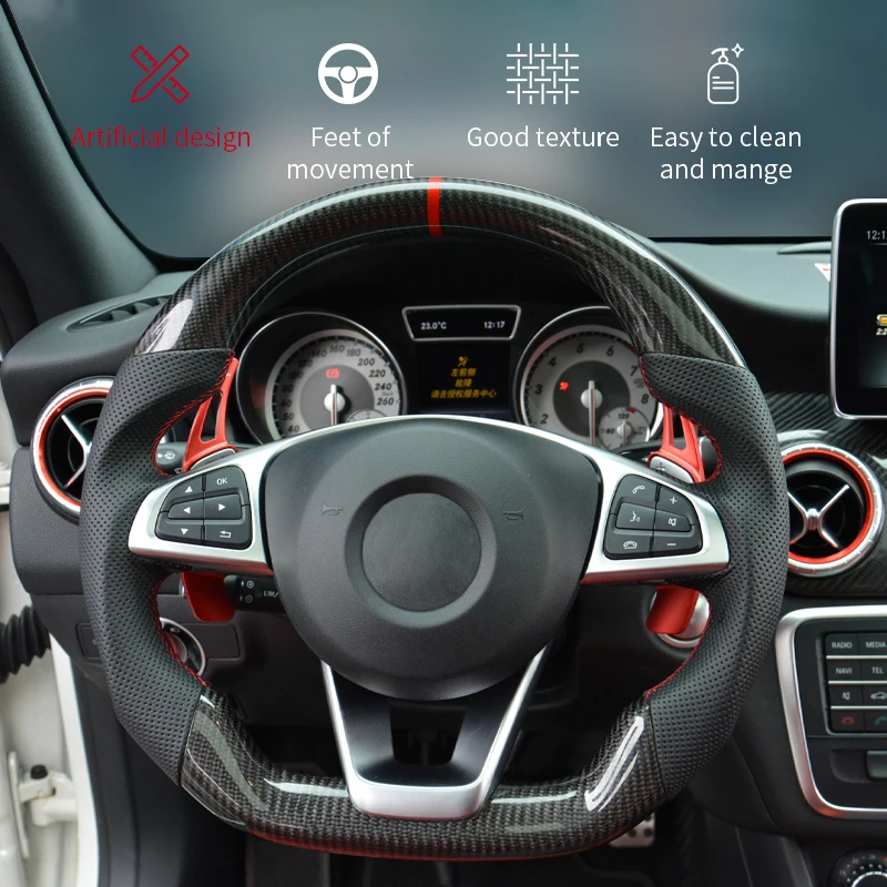 Carbon fiber steering wheel customization wholesale suitable for Benz 2015-2018 w205 model steering wheel