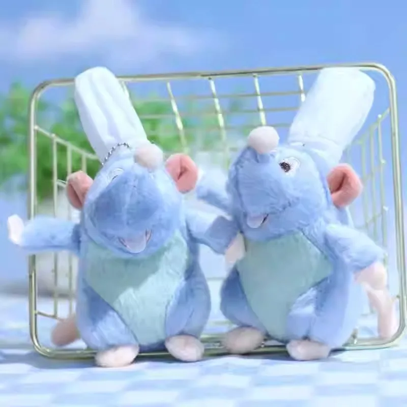 Japanese Cute Rat King Chef Cooking Doll Small Mouse Pendant Keychain Plush Toys for Girls and Bags