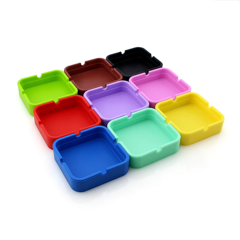 Ashtray Silicone Round Ash Tray Eco-Friendly Colorful Silicon Rubber High Temperature