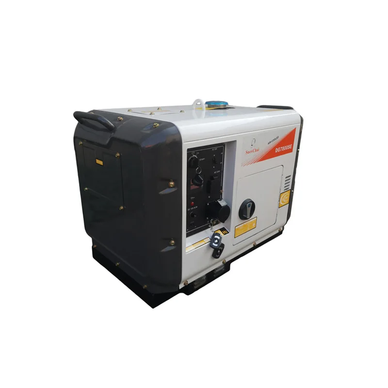 Good quality 6kw soundproof silent portable diesel generator electric genset with cheap price