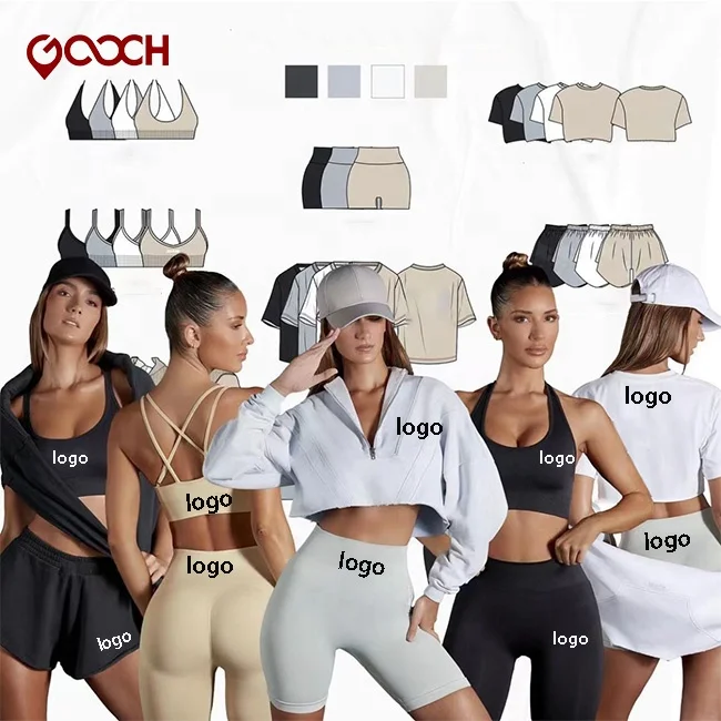 GOOCH Four-piece set Wholesale Sportswear & Seamless Activewear Workout Yoga Sets Fitness Sport Set Women