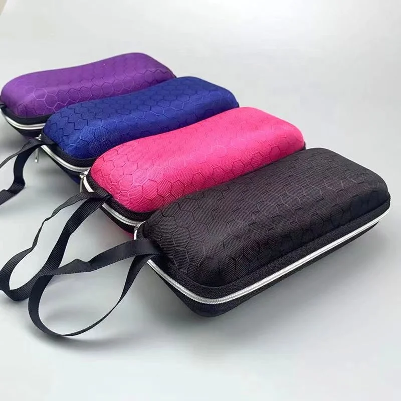 glasses case leather with zipper case for glasses cheap clamshell glasses eva case