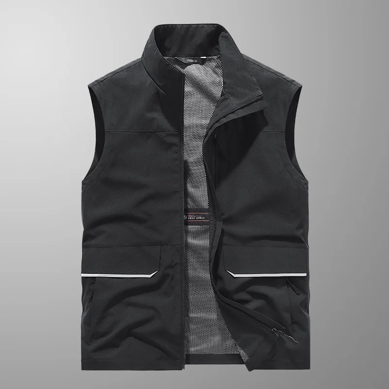 Cheap Waistcoat Men Formal Suit Cotton Vest Wholesale utility Custom OEM Sea Spring Shell Style Fabric Packing Pattern OUTER