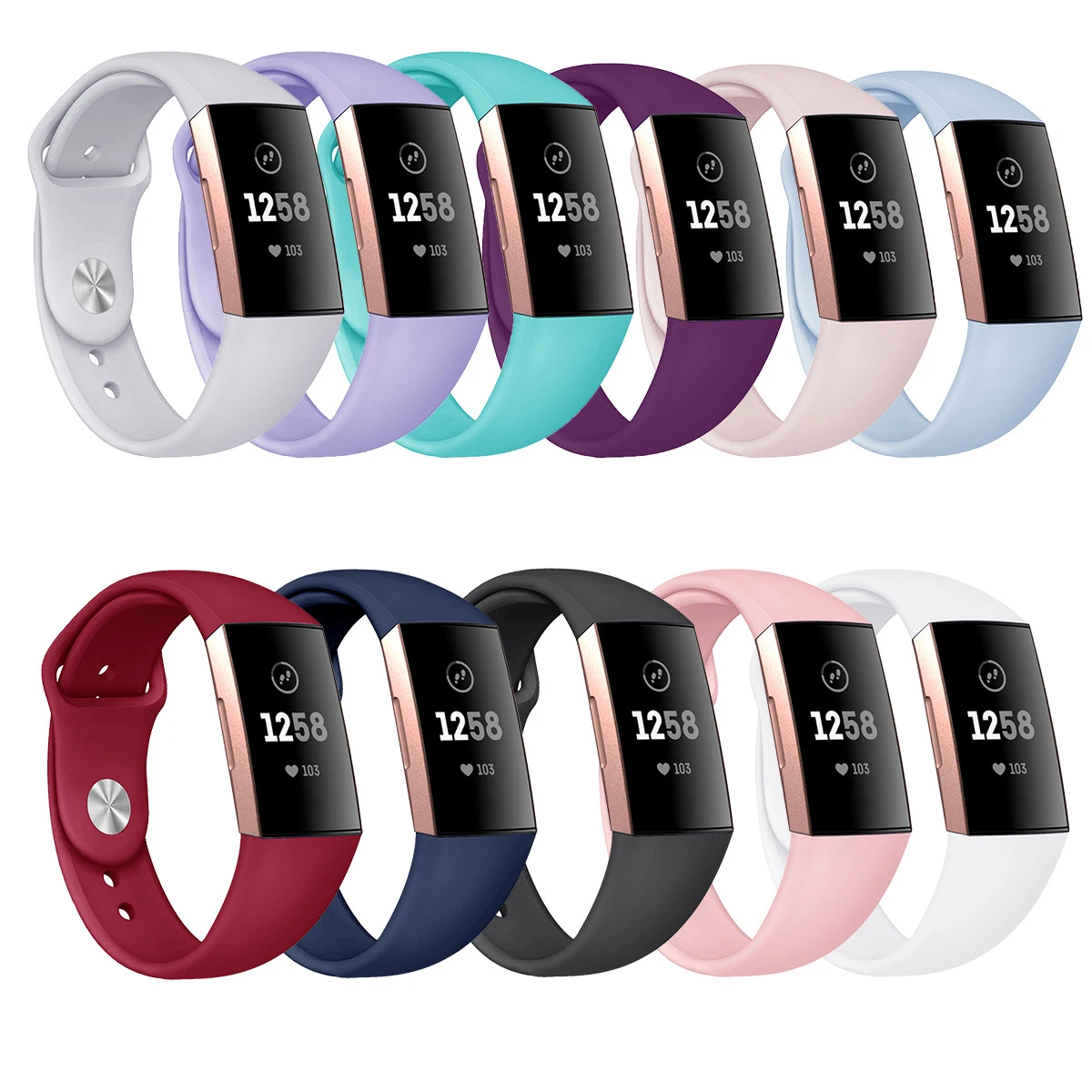 Silicone Sport band for fitbit charge 3 strap replacement Smart watch straps rubber wrist belt for fitbit charge 2 watchband