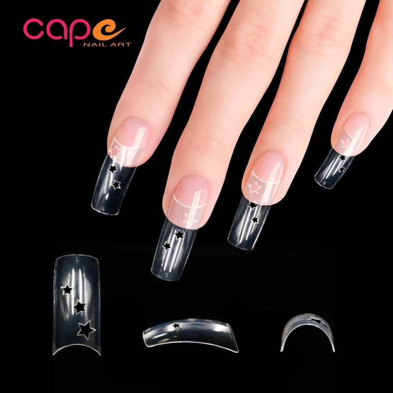 Hollow out square characteristic false nails  half paste high quality press on nails