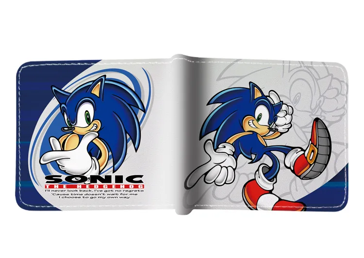 2023 New Sonic Characters Pattern Bifold Cartoon Wallet for Kids
