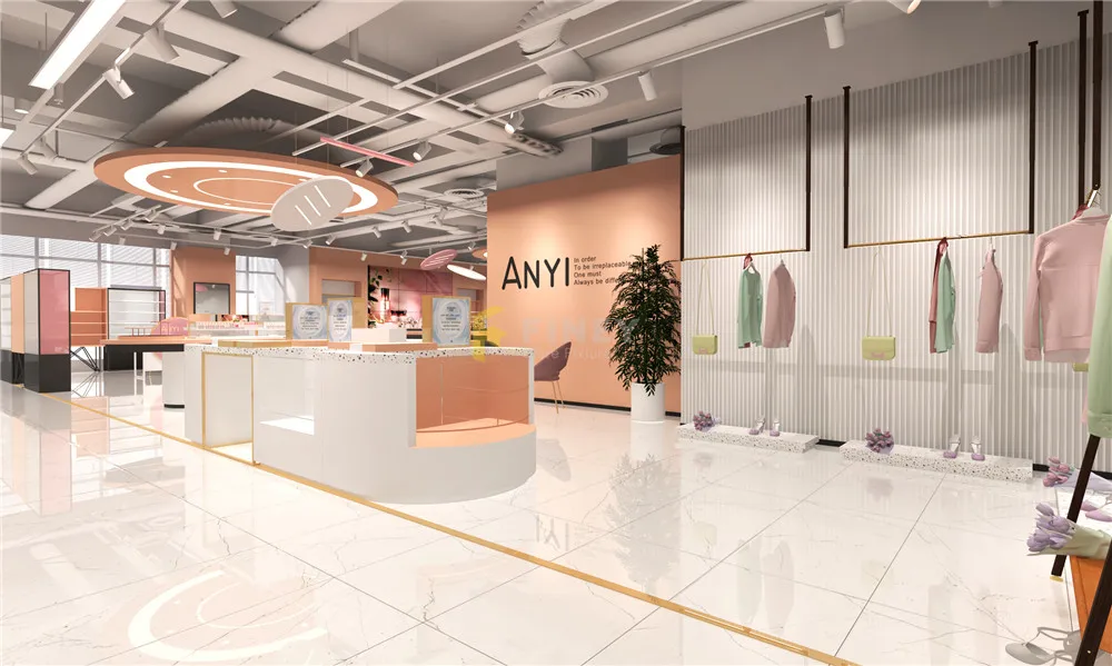 One-stop Service Modern Retail Store Interior Decoration Design China Supplier Showroom Interior Design  Decoration Showroom