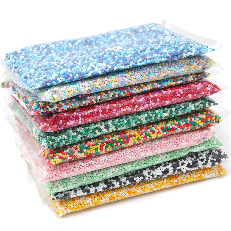 BBG082 Bulk Bag Wholesale 2mm 12/0 Glass Seed Beads Crystal Round Beads for Fashion Jewelry Bracelet Necklace Making Accessories