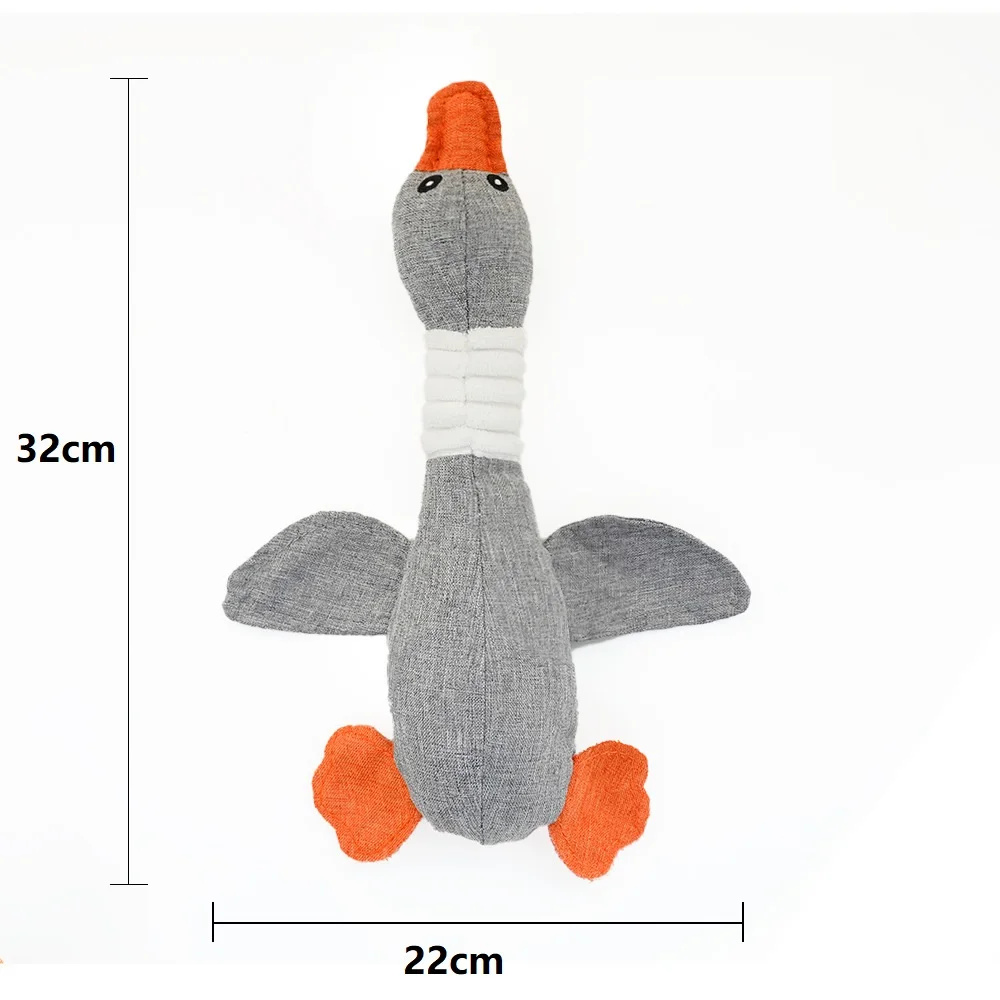 Factory Direct Sale Stuffed Plush Durable Mallard Crinkle Squeeze Sound Pet Toy Plush Pet Squeak Toys