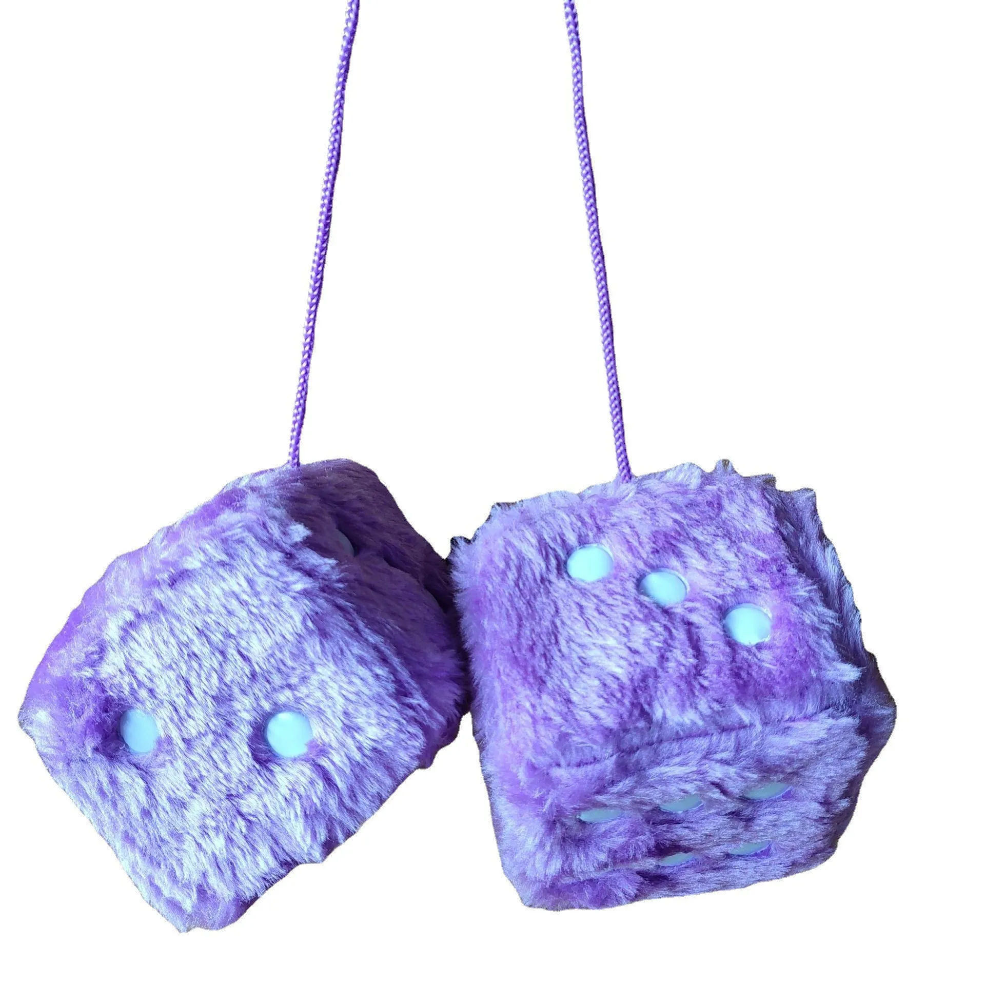 Product Factory Supplier Plush Toys Dice Fuzzy Plush Dice Keychain Plush Dice