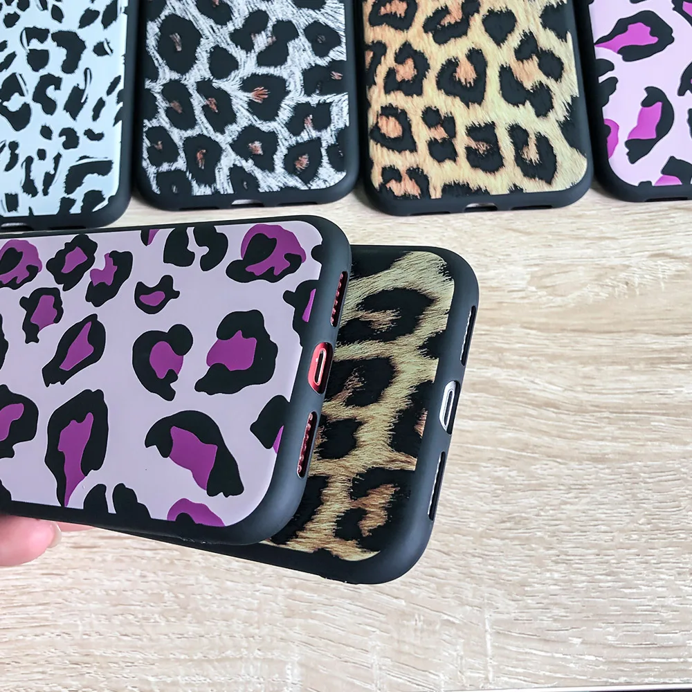 Leopard grain pattern Soft TPU Mobile Phone Case Cover For iPhone 14