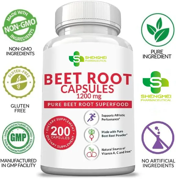 Factory wholesale price red beet root extract capsule beet root  hard capsules red powder beet root supplement