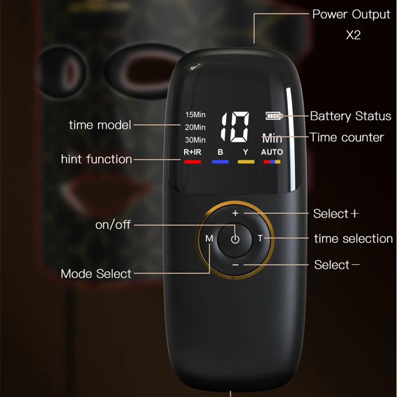 Face Silicone Facial LED Mask Red Light Therapy Face Anti Ageing Brighten LED Phototherapy Mask Beauty Device