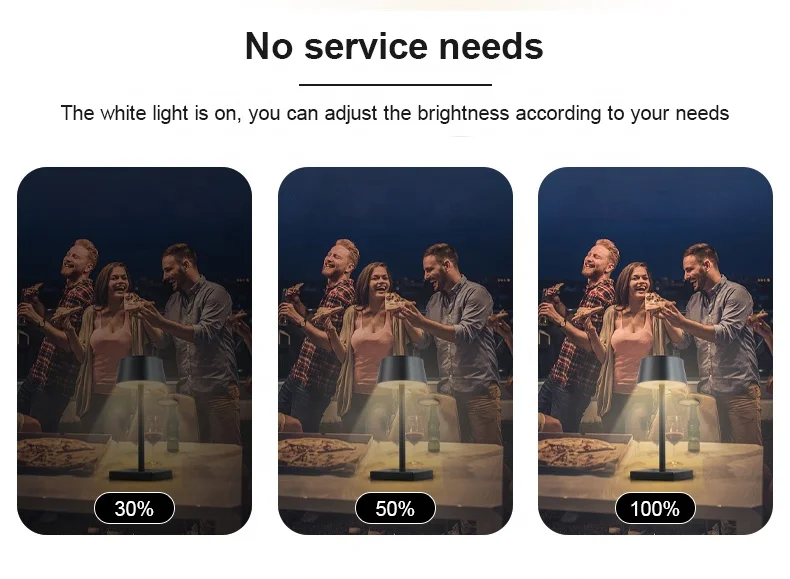 High Quality Smart Touch Control Dinner Bill Lighting Calling Service Lamp Calls Waiter Led Table Lamp Rechargeable Restaurant