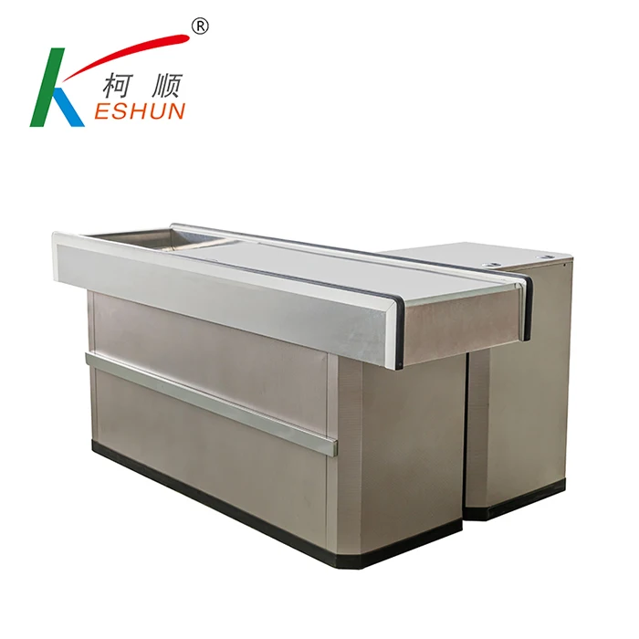 Supermarket Design Pos Cash Register Desk Retail Store Checkout Counter For Sale