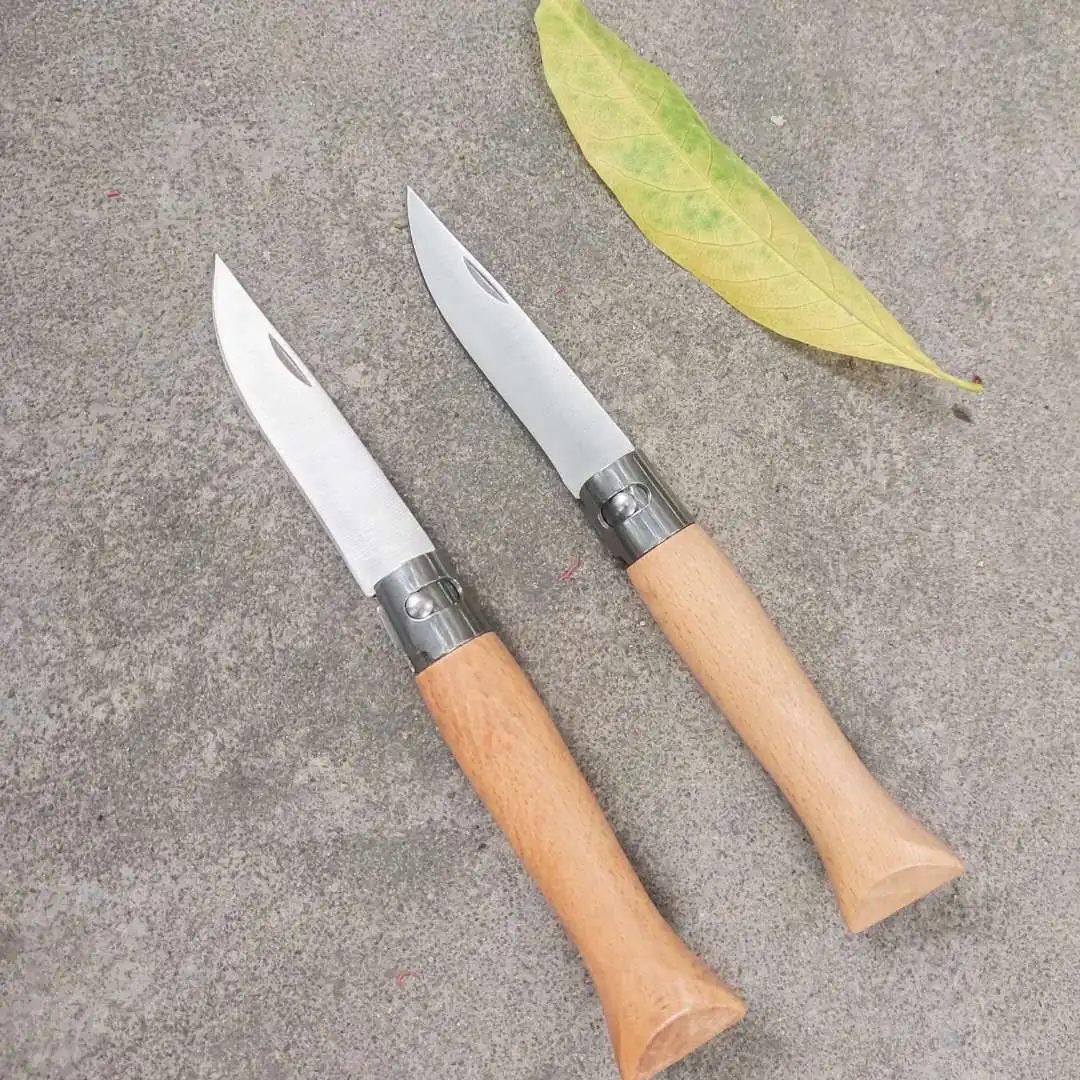 Utility Pocket Knife Wood handle 3cr13 Stainless Steel Hunting Outdoor Fishing Folding Daily Use Cutting Fruit