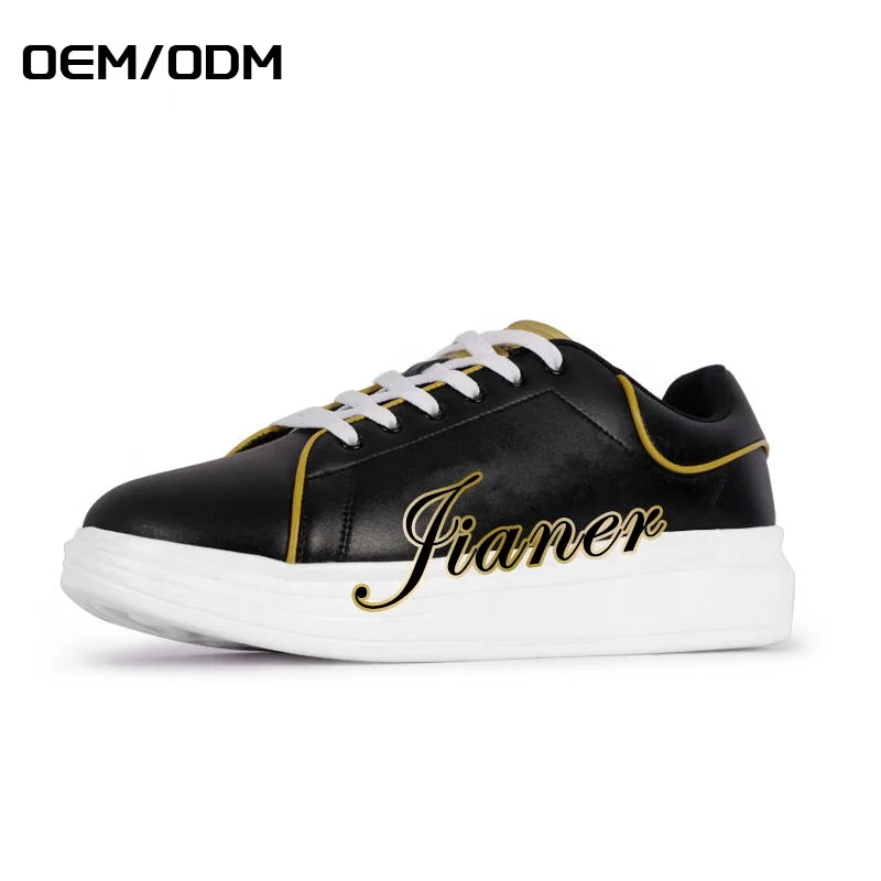 JIANER Hot Sale Simple Stylish Young Custom Flat Walking Zapatos Mens Shoes Casual Sport Sneakers