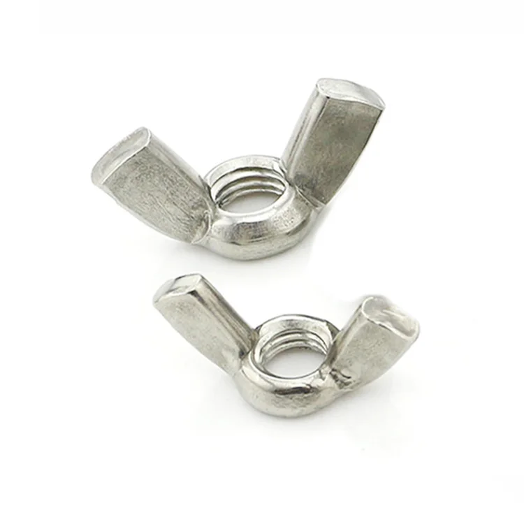 China Fasteners Butterfly Stainless Steel Wing Nuts Screw Metal Iron Carbon Steel Galvanized Round Wing Nut