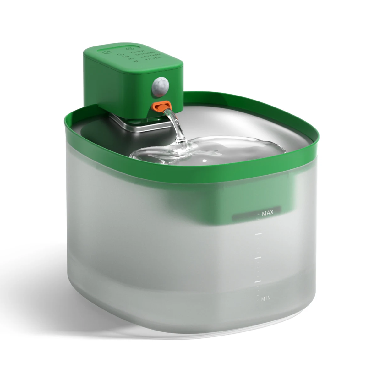 Stainless Steel Tray Auto Feeder For Cats 3L Capacity Water Fountain Sensor Mode Switch Pet Drinker Water Dispenser