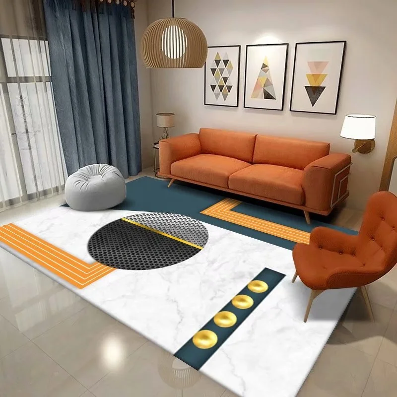 Золотистые серые напольные коврики современные Лоскутные абстрактные мягкие