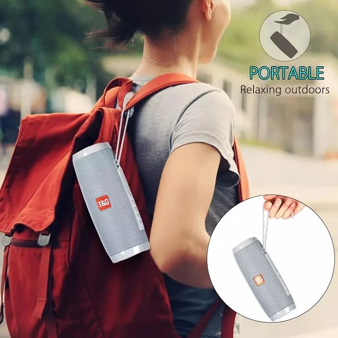 New BT Wireless active big Column Box Waterproof Portable Outdoor speaker super Bass TF FM Radio Speaker With LED Light TG157