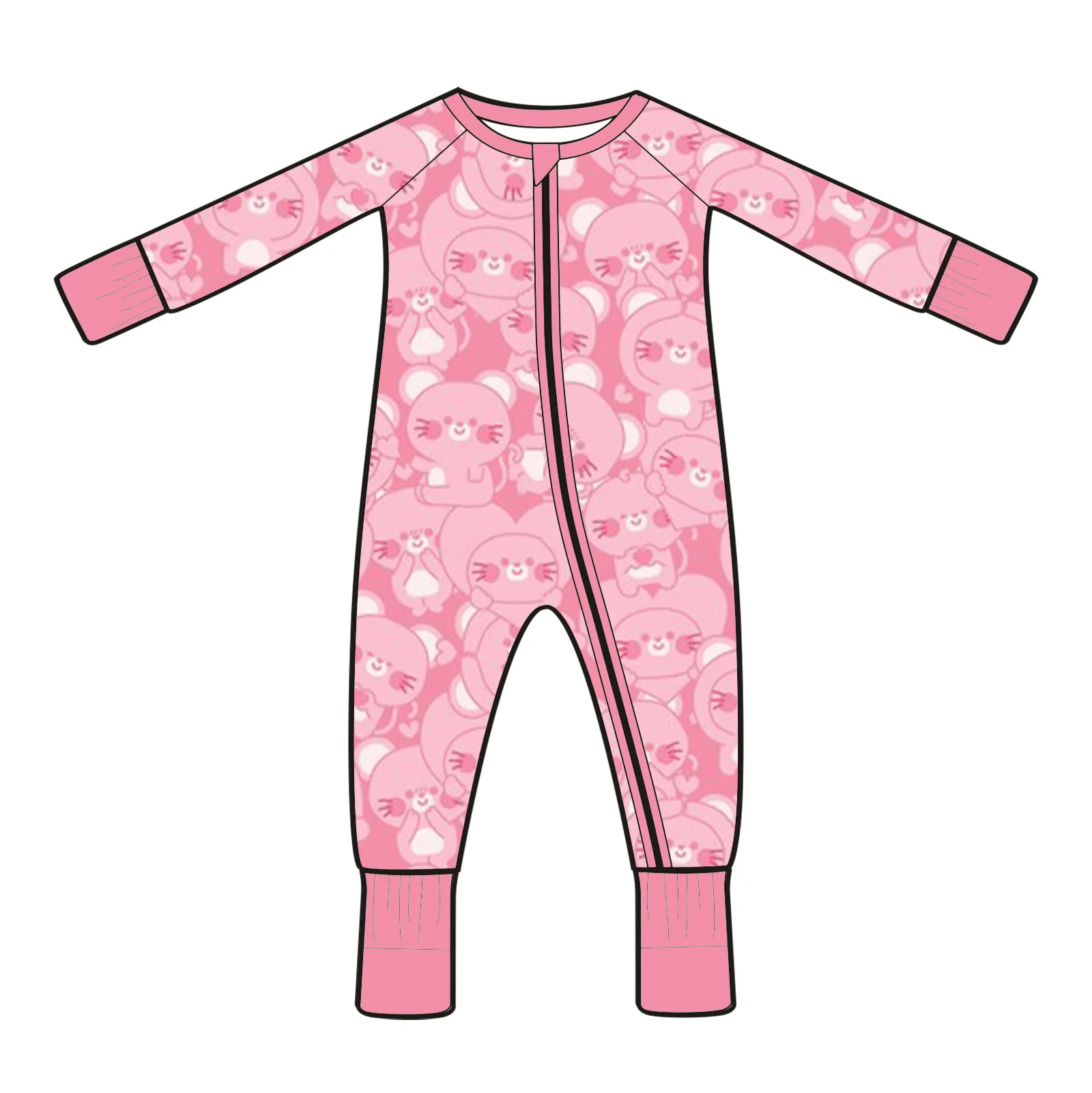 Custom 95%Bamboo Viscose Boutique Newborn Baby Clothing Romper Jumpsuit Toddles Sleeper Wear Bamboo Pajamas