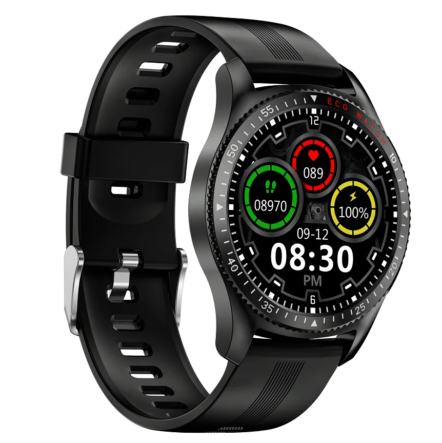 2021 Hot Sale 1.28' Smart Health Watch Heart Rate Blood Pressure Monitor Touch Screen Smart Watch Silica Gel Smart Bracelet