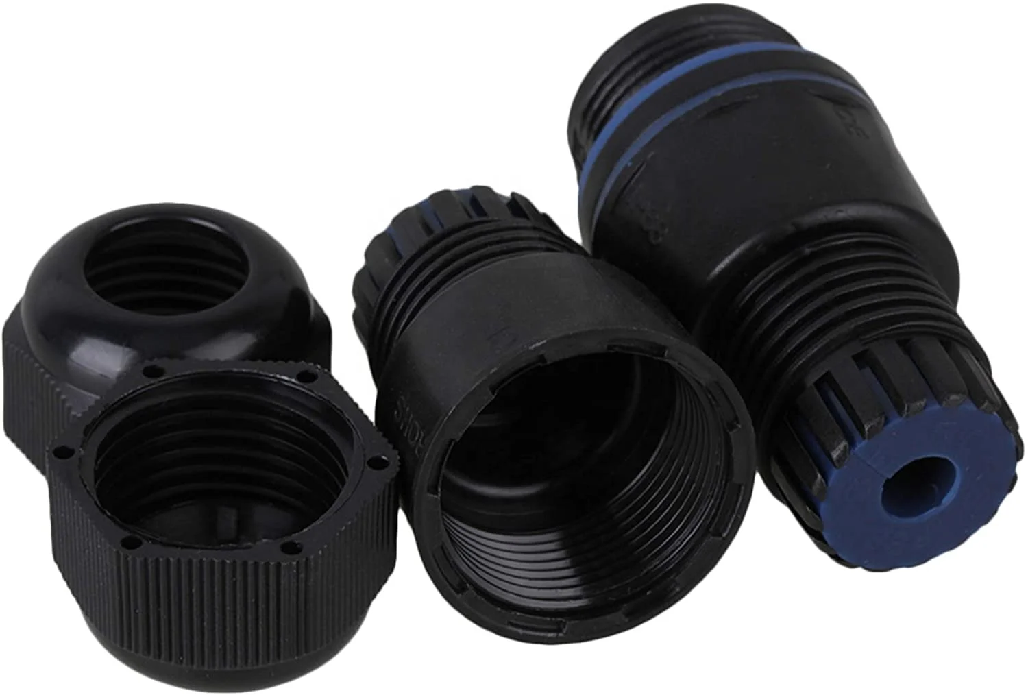 [GIET] Ethernet LAN Black IP68 Protection Class M25 Plug Socket Plastic RJ45 Unshielded Underwater Cable Gland Connector