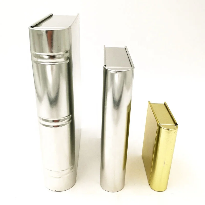 Fashionable Sets of 3 sizes book shaped Metal Tin Tea packaging gift Box candy packaging box playing card box