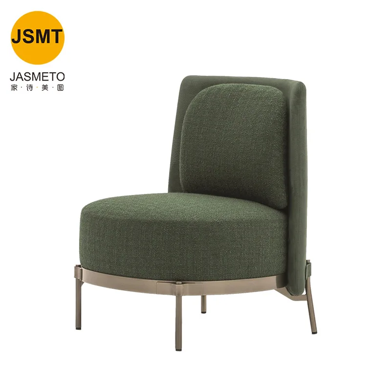 Classic Cotton And Linen Fabric Single Sofa Without Armrest Chairs European Style Leisure Modern Living Room Furniture