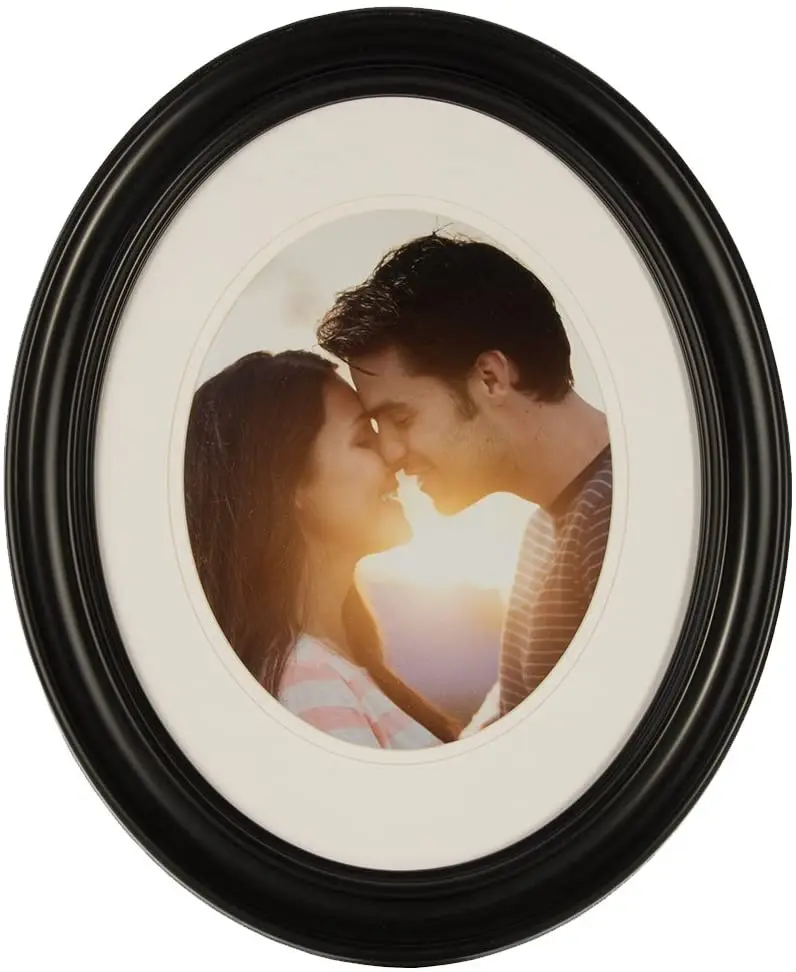 Customized Black Metal Wholesale Picture Frame 8*10 Oval Aluminum Photo Frame For Wall Hanging