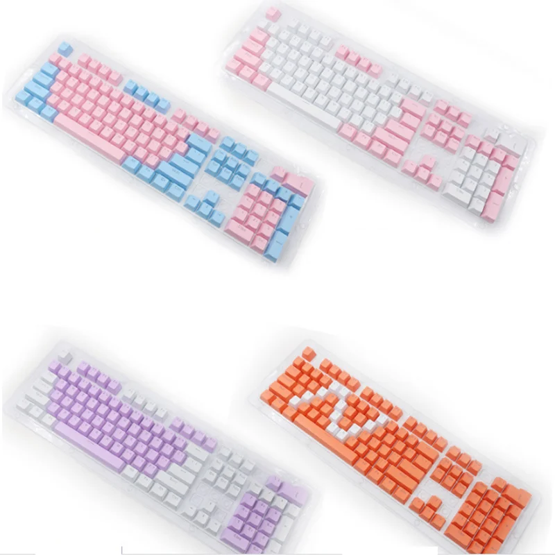 Оригинальные колпачки клавиш, колпачки клавиш pbt, колпачки механических ключей для игр, совместимые цвета, механические 104 клавиши