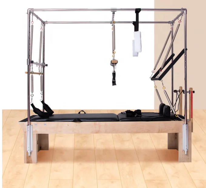 Commercial use oak maple wood core bed combination Pilates Reformer equipment machine With A Trapeze Tower
