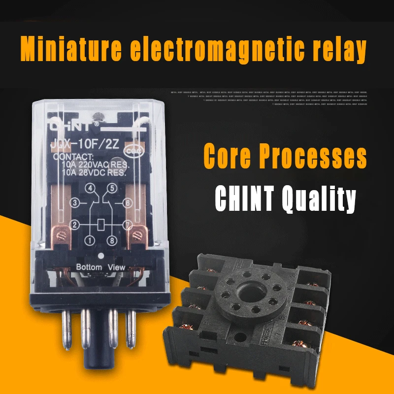 wholesale 100% new CHINT small electromagnetic intermediate relay  JQX-10F/2Z AC220V 8-pin AC general 220V10A 2NO2NC good price