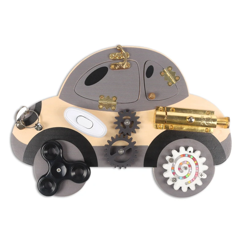 CPC new arrival wooden sensorial car busy board montessori early childhood education toys learning toys for kids toddlers CE