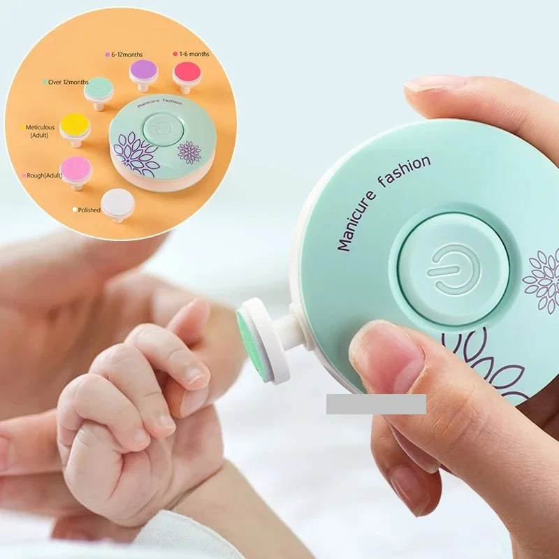 Newborn Baby Nail Trimmer Electric Kids Nail Pedicure Clippers Cutter Infant Polisher Scissors D0080
