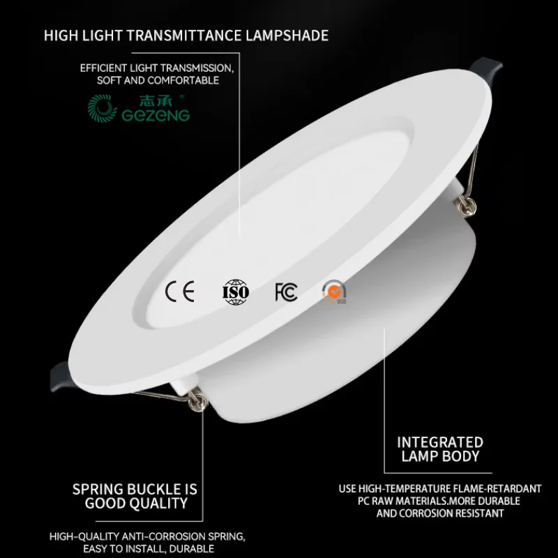 White Smart LED Radar Ceiling Lights with Motion Sensor Bulk Packaged LED Downlights
