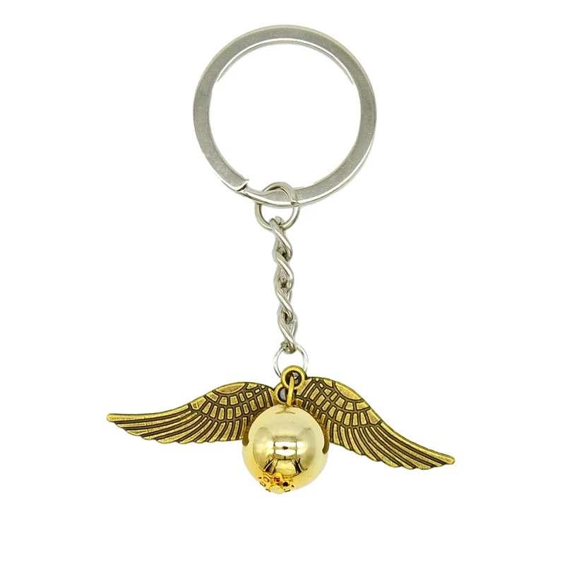 Promotional metal keychain hot Golden Snitch Quidditch Ball colour with Angel Wing gifts For fans