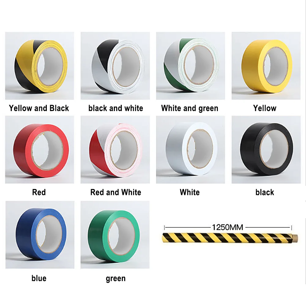 Hot Selling Premium PVC Colorful Hazard Warning Floor Marking Safety Signal Hazard Warning Slfe Adhesive Tape