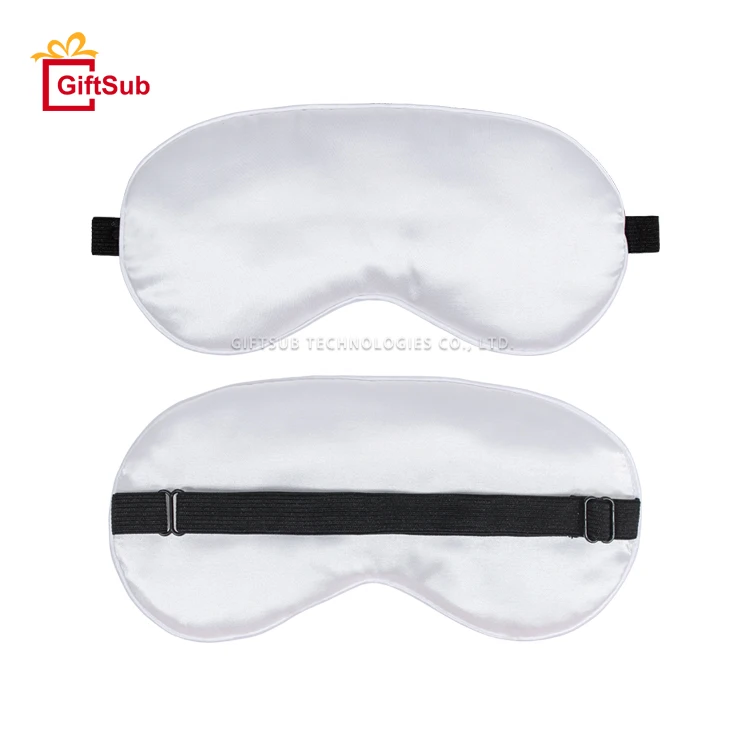 Wholesale High Quality Luxury Sublimation Blackout Sleep Travel  Eye Mask Silk