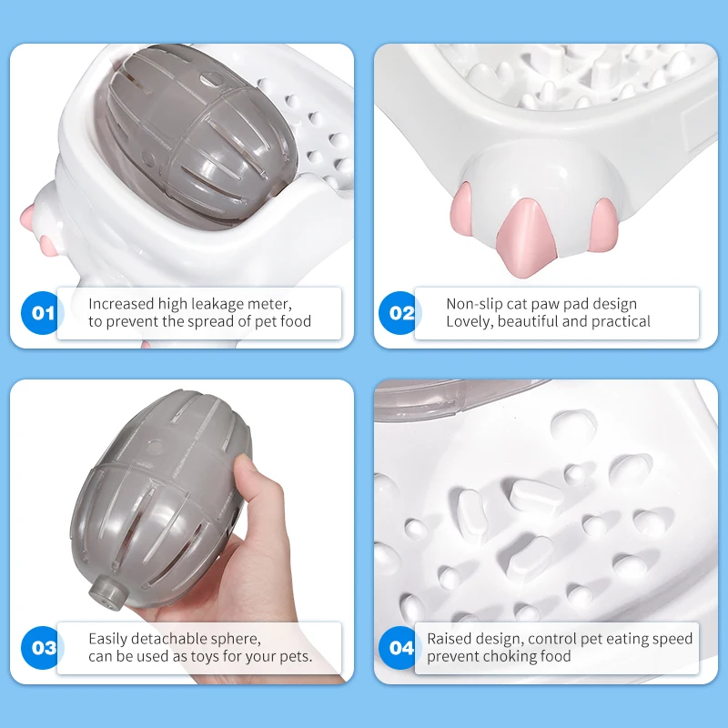 
Patent Products Free Sample Pet Supplies Wholesale Pet Bowls Feeder Cat Dog Slow Feeder Bowl 