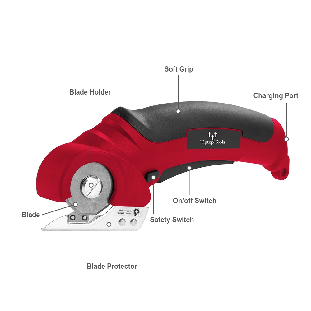 Best Selling Electric Rotary Cutter 3.6v Lithium Battery Powered Hand-held Cordless Electric Power Scissors For Fabric Carpet