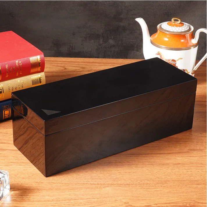 Custom Wooden Gift Box Solid Beech Matte Lacquer Wood Wine Box