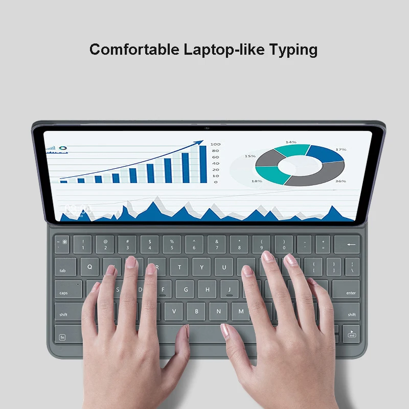 Laudtec Wireless Keyboard Smart Tablet Trackpad Keyboard Case For HUAWEI MatePad 11