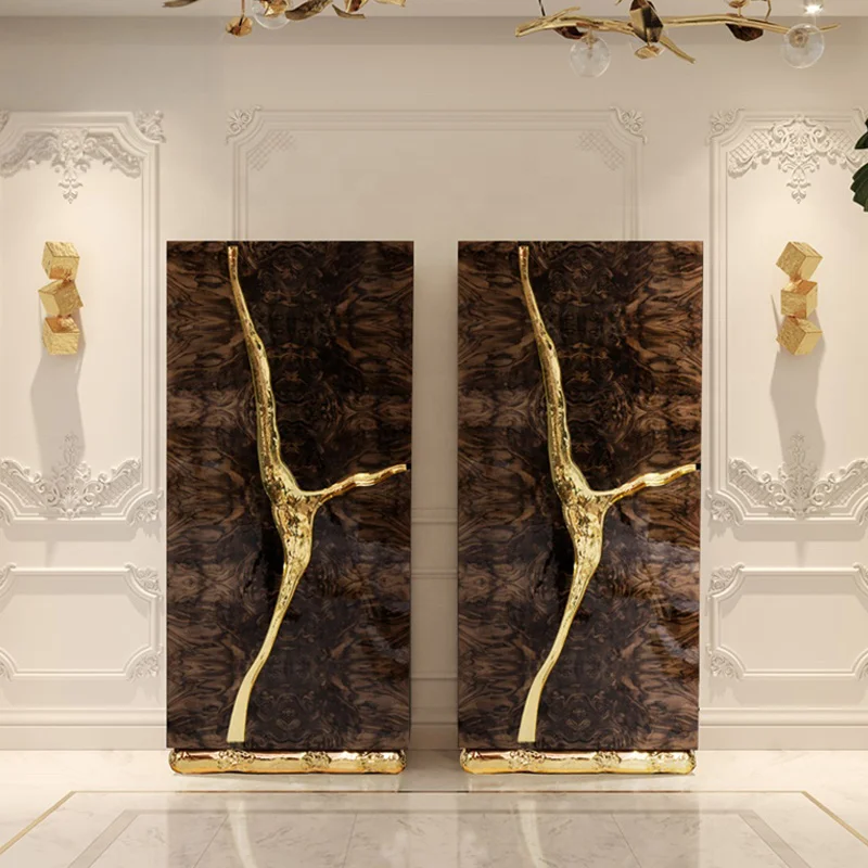 High Quality Luxury Home Furniture Set Living Room Cabinet Unique Designs Wood Veneer Wine bar Cabinet