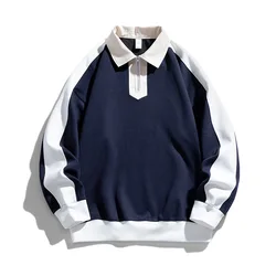 Polo high collar sweater for men in spring and autumn 2022 sets of popular half zipper support wholesale&customization
