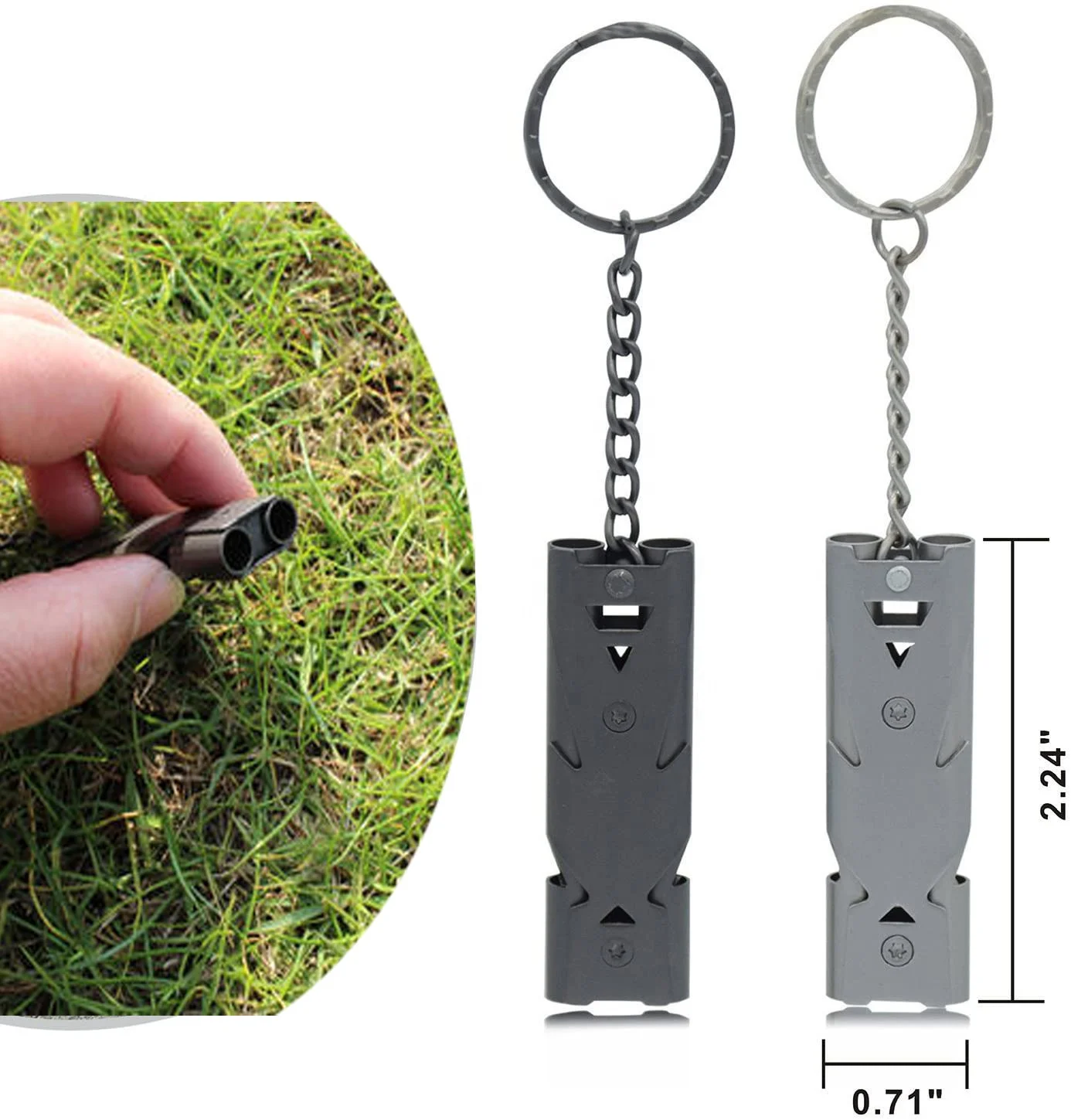 High volunm Three Tones outdoor Coaches Referee hiking Pets Training stainless steel Sports rescue emergency Survival whistle