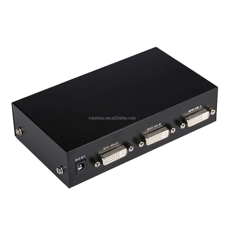 Устройство работающее от прикуривателя с 2 портами HDMI, DVI коммутатор 2 в 1 из компьютерный монитор HD делительное устройство 1920*1440 с пульт дистанционного управления блоком питания MT-DV201